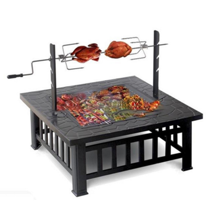 Multi-functional Barbecue Table with Grilled Chicken Rack