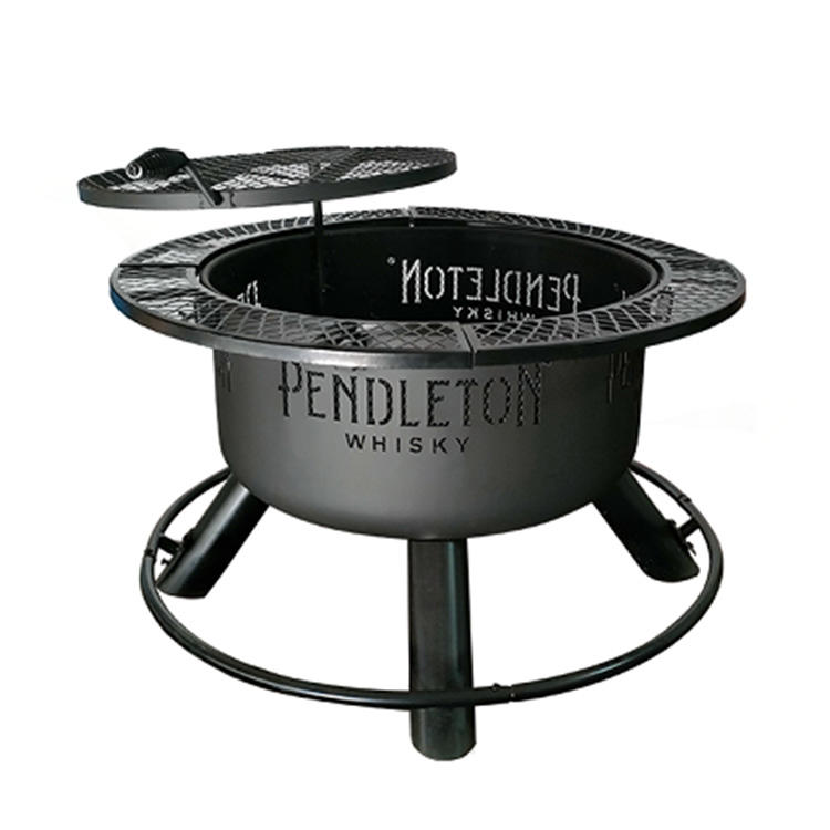 Fire Pit With Table Top Outdoor Charcoal BBQ Grill
