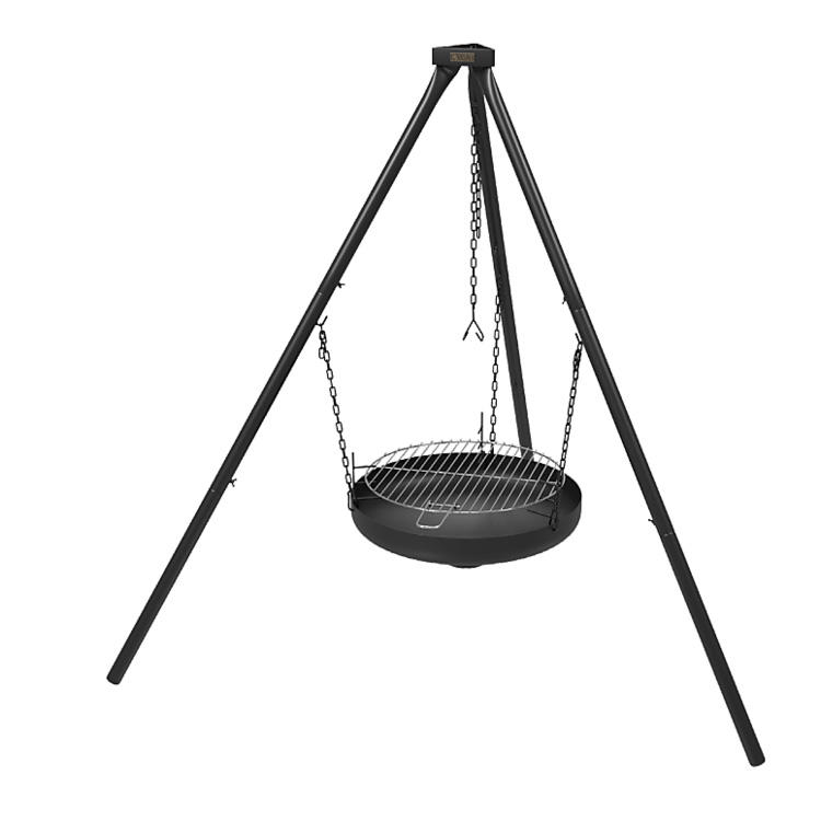 Large Outdoor Fire Pit Hanging Tripod Charcoal Camping BBQ Grill