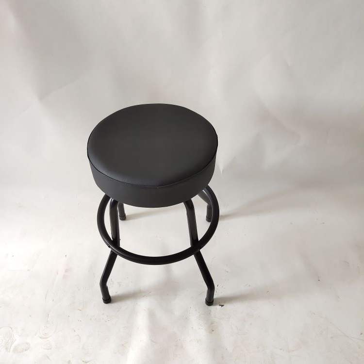 Black Leather Bar Stool High Transfer Chair